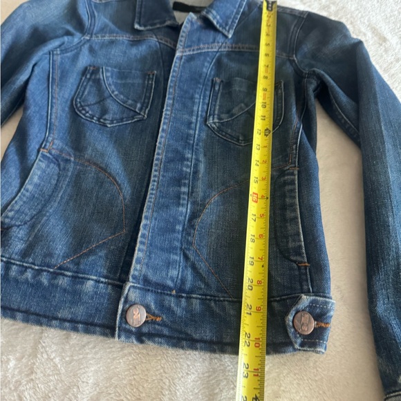 Carbon Vintage Button Front Long Sleeve Denim Jean Jacket Women’s Size P GUC - Picture 10 of 16